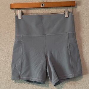 Athleta Salutation Stash shorts in soft slate